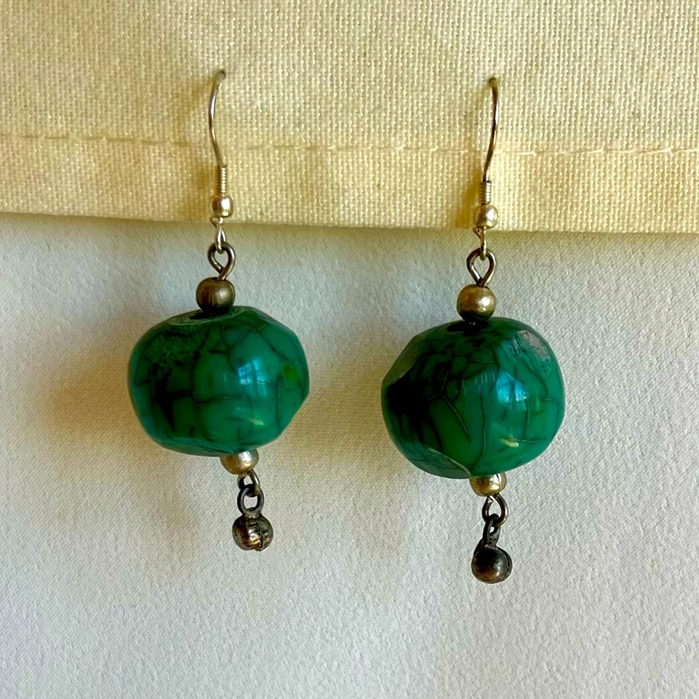 Turquoise and Silver Dangle Earrings